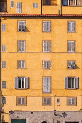 facade with windows in Rome