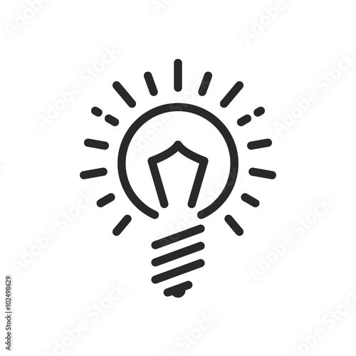 Light bulb icon. Light bulb logo. Light bulb icon. Business logo template. Vector