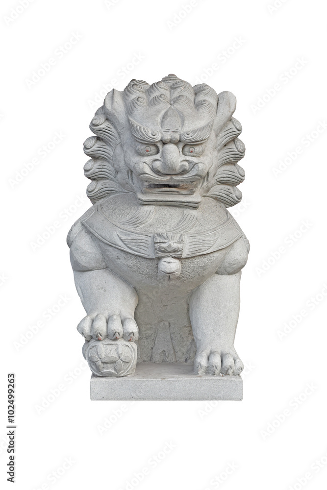 stone carving lion