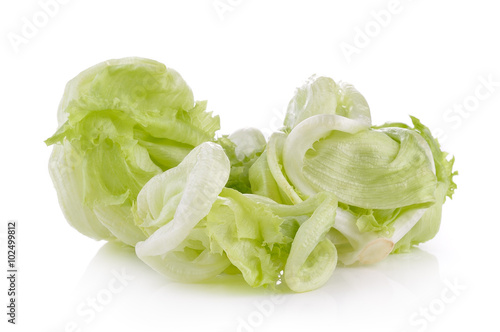 Iceberg lettuce on White Background