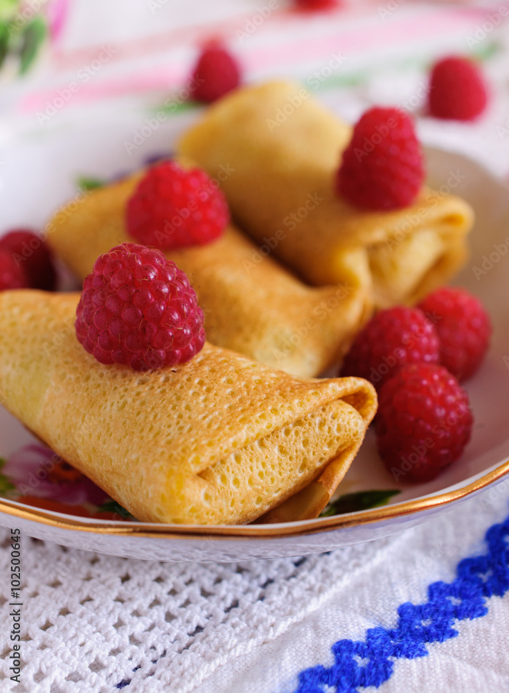 Pancakes with filling. Pancakes with filling.