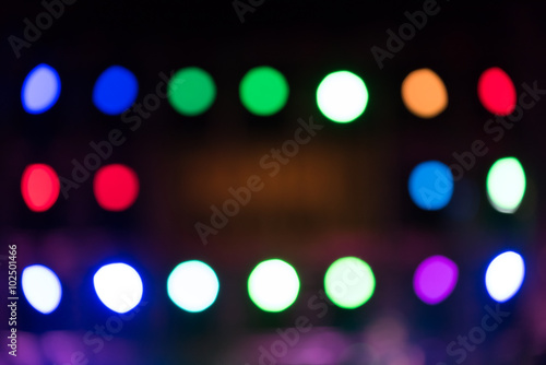 Multicolored defocused bokeh lights background.Multicolored defo