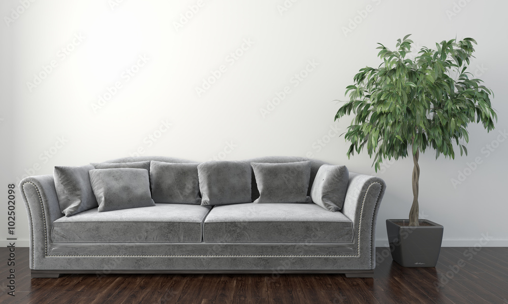Modern bright interior. 3D render Modern bright interior. 3D render