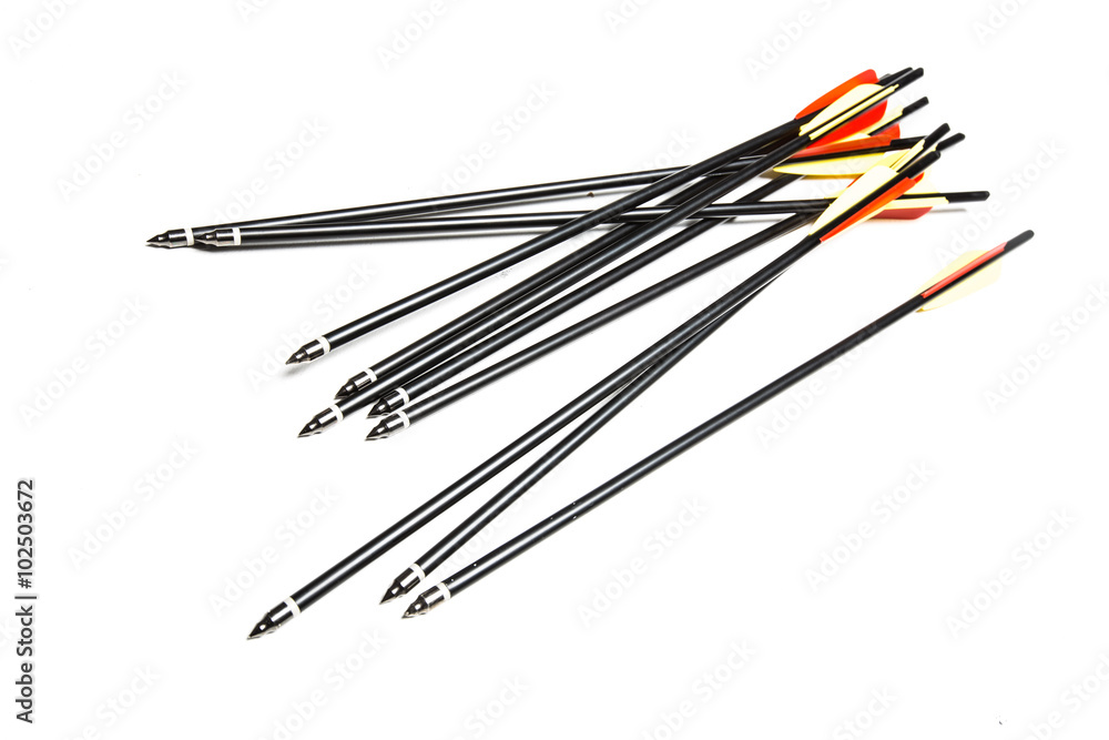 Crossbow arrows isolated Crossbow arrows isolated