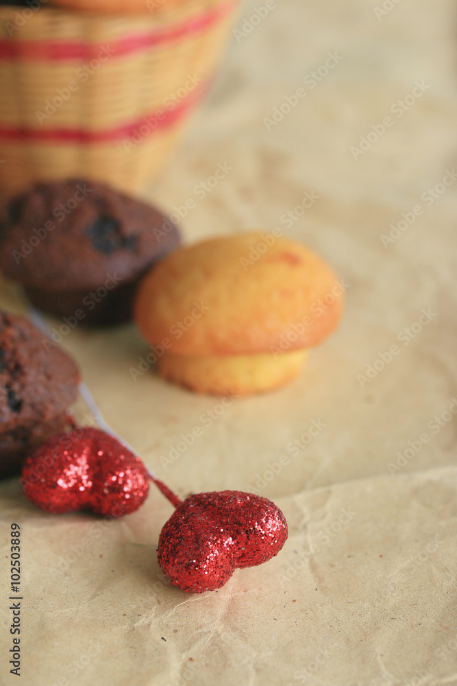 chocolate muffins red heart chocolate muffins red heart