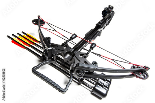 Fotografering Crossbow isolated on white background