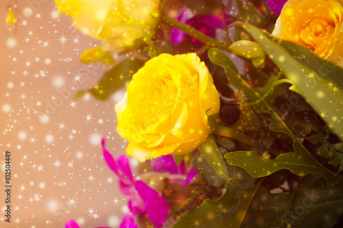 beautiful background with flowers roses photo