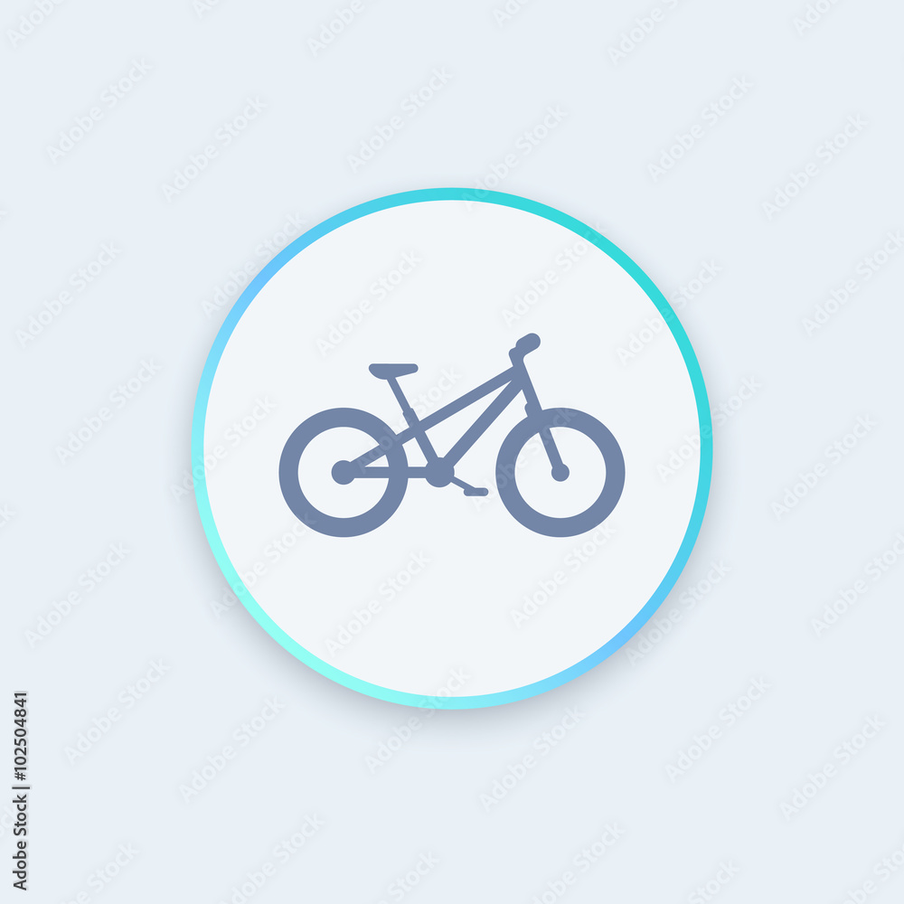 Fat bike round icon, vector illustration Fat bike round icon, vector illustration
