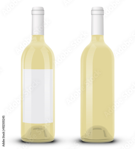 Bouteille de vin blanc 01