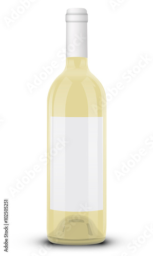 Bouteille de vin blanc 02