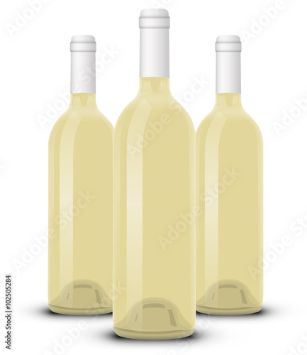 Bouteille de vin blanc 07