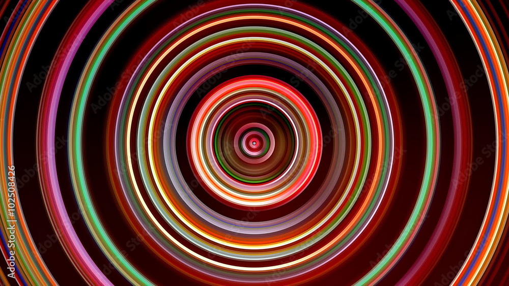 Revolving glowing dark red circles loop. Revolving glowing dark red circles loop.