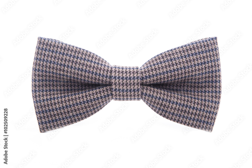 Plaid bow tie isolated on white background Plaid bow tie isolated on white background