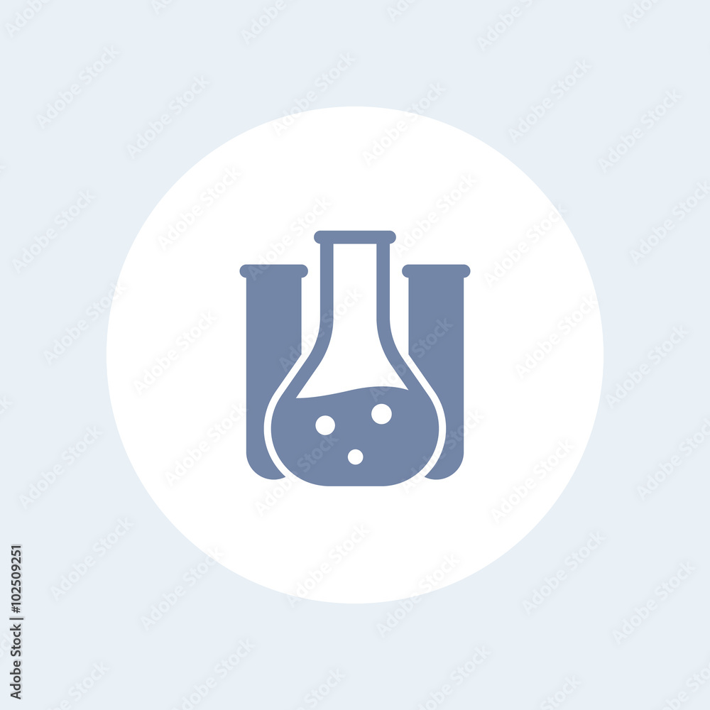 Chemistry icon, lab glass tube, chemistry lab isolated icon, vector illustration Chemistry icon, lab glass tube, chemistry lab isolated icon, vector illustration