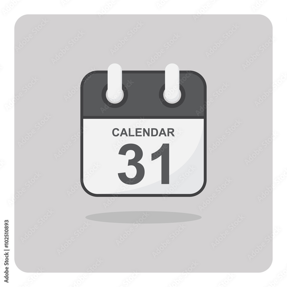 Vector of flat icon, Calendar on isolated background Vector of flat icon, Calendar on isolated background