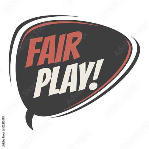 fair play retro speech balloon