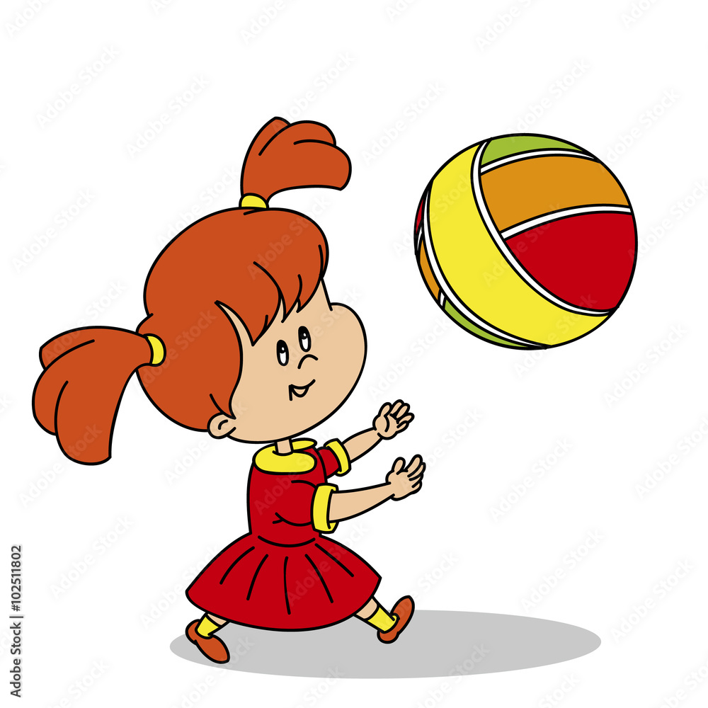 Мяч девушка игры на. Мультяшная девочка с мячиком. Девочка играет в мяч. Девочка на мяче картина. Девочка с мячиком рисунок для детей.