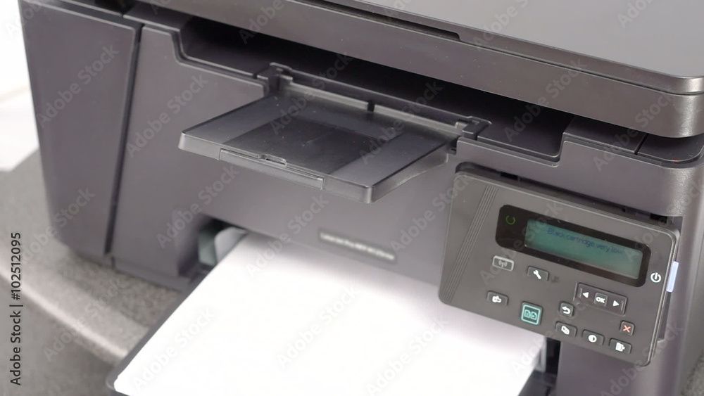 Printing out documents on laser office printer Printing out documents on laser office printer