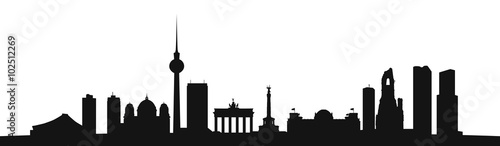 Skyline Berlin als Vektor Kontur photo