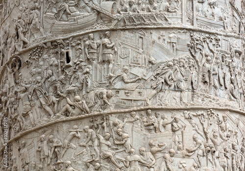 Schilderij op canvas Column of Tajan . Roman triumphal column in Rome, Italy,
