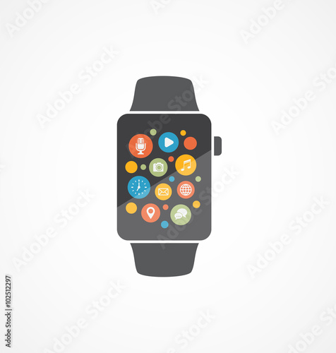 Smart watch on white