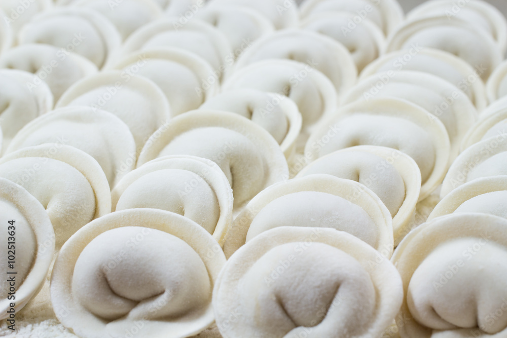 Homemade ravioli closeup Homemade ravioli closeup