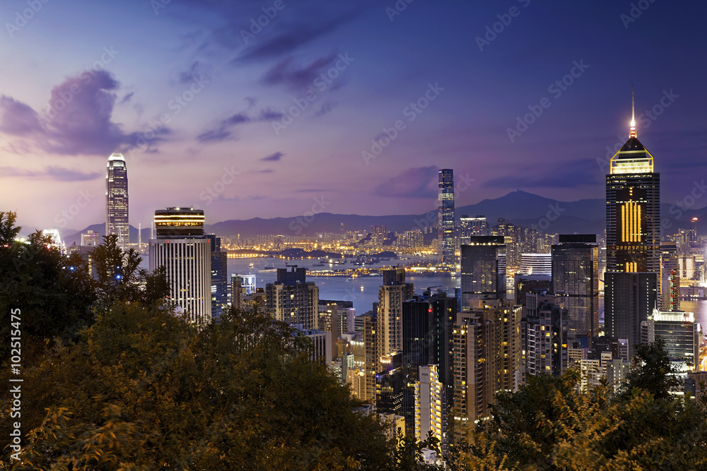 Fototapeta premium Beautiful HongKong cityscape