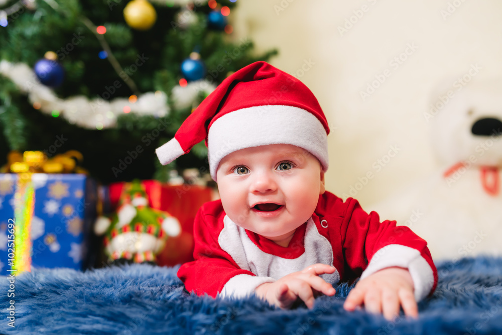 Baby dressed in Santa Claus Baby dressed in Santa Claus