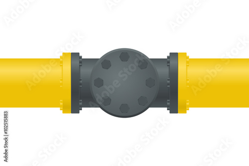 Gas pipe with  flange.