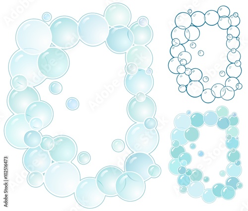 soap bubble border with variations 