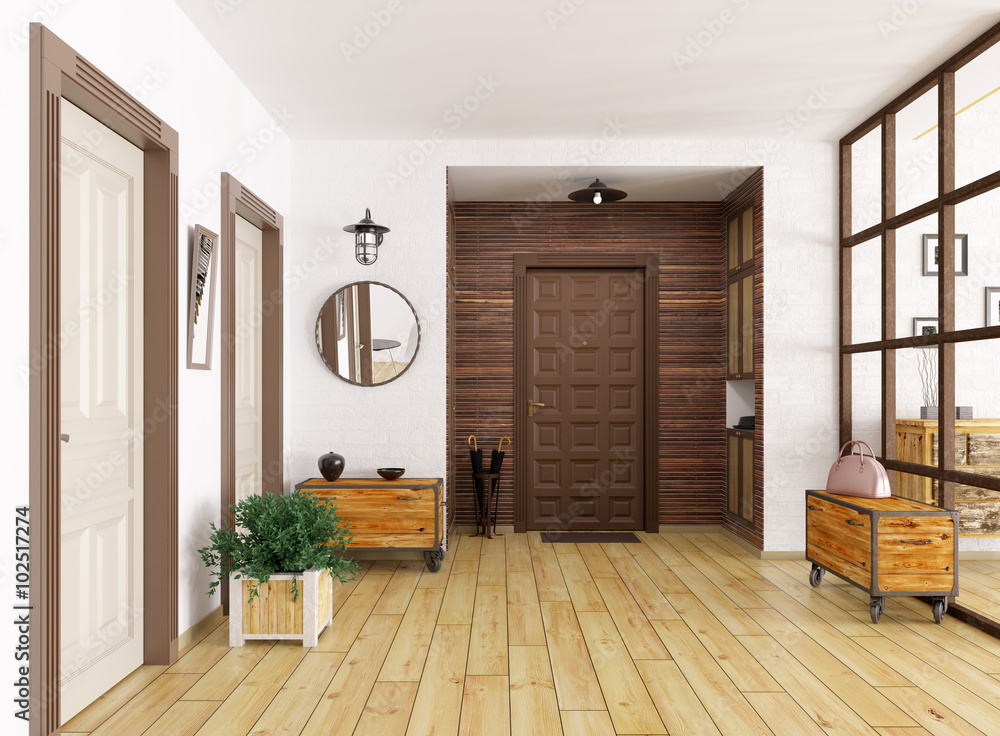 Fototapeta premium Hall interior 3d render