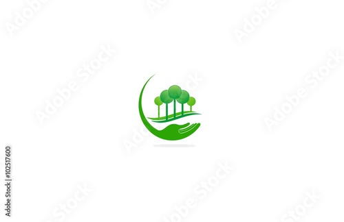 green landscape care environment logo