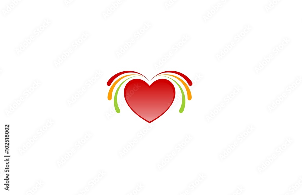 splash line abstract heart logo splash line abstract heart logo