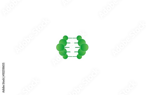 science ion bubble abstract logo