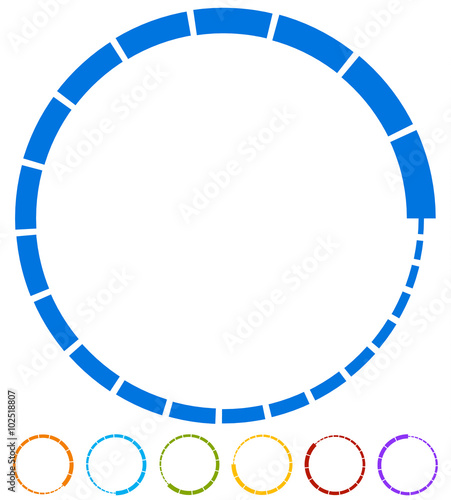 Preloader, buffer symbol elements, circular progress indicators