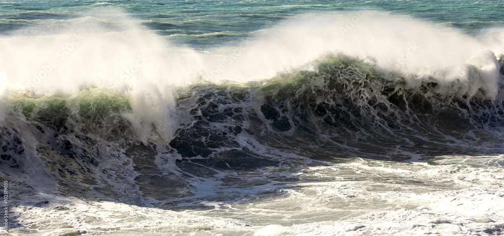 big wave breaking to five lands, liguria big wave breaking to five lands, liguria