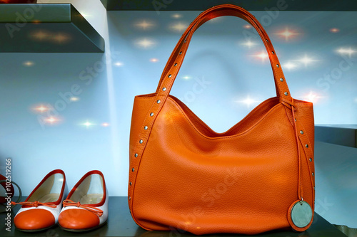 our stars: orange bag and shoes