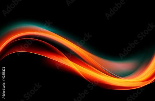 Power Red Orange Wave Design Background