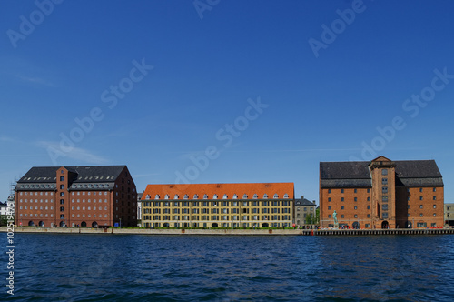 Cityscape. Canal and people.Copenhagen, Denmark