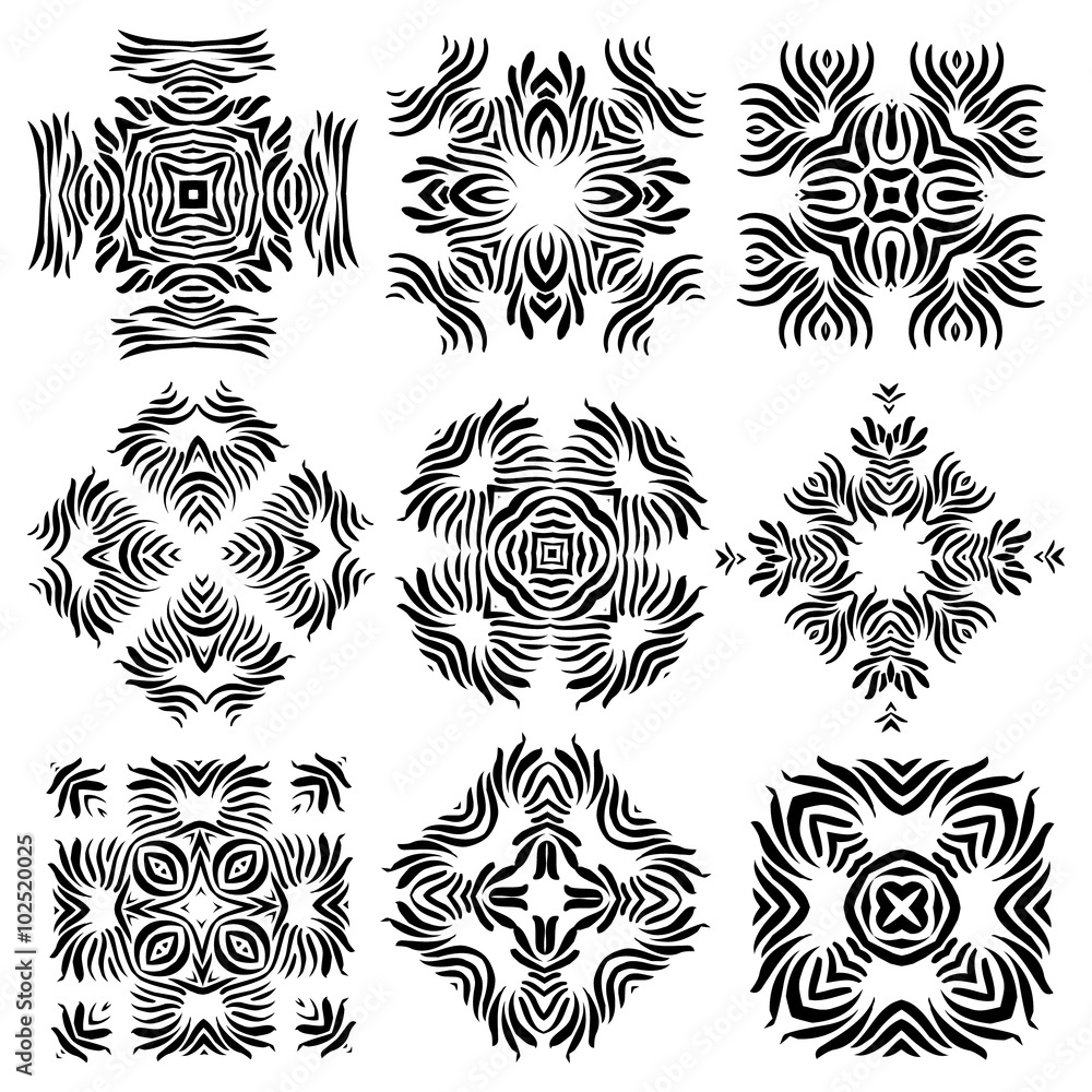 Calligraphic decorative elements Calligraphic decorative elements