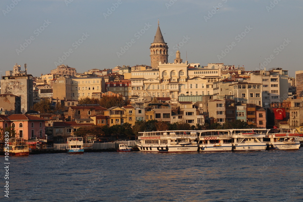 City of Istanbul with Galata tower, Turkey