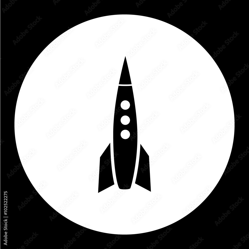 simple space rocket isolated black icon eps10 simple space rocket isolated black icon eps10