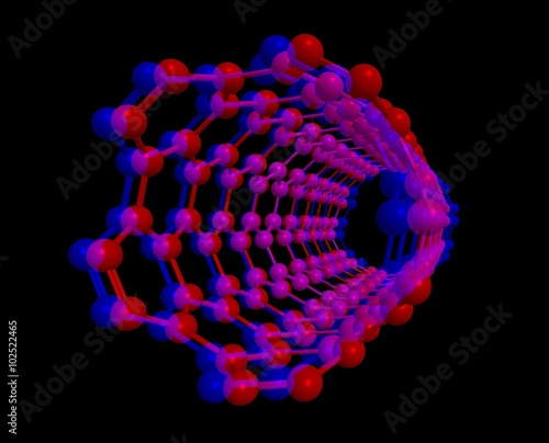 Fotografie Molecular structure of nanotube