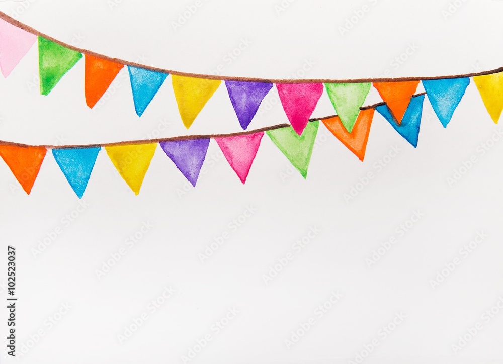 Obraz premium color festive flags watercolor