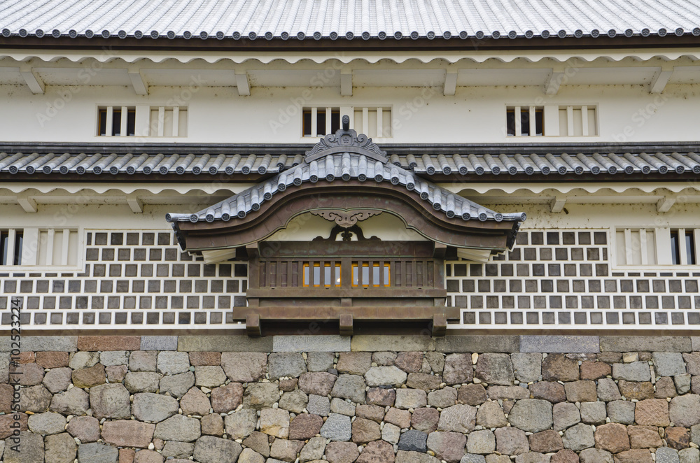 Window Traditional Japanese castle in Kanazawa. Window Traditional Japanese castle in Kanazawa.