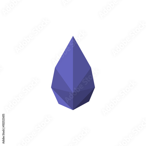 Illustration of simple origami water drop