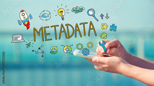 Metadata concept with smartphone