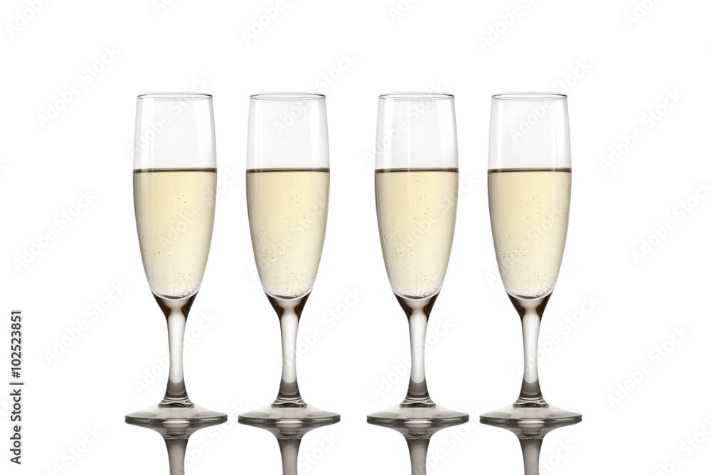 Toast champagne glasses, new year