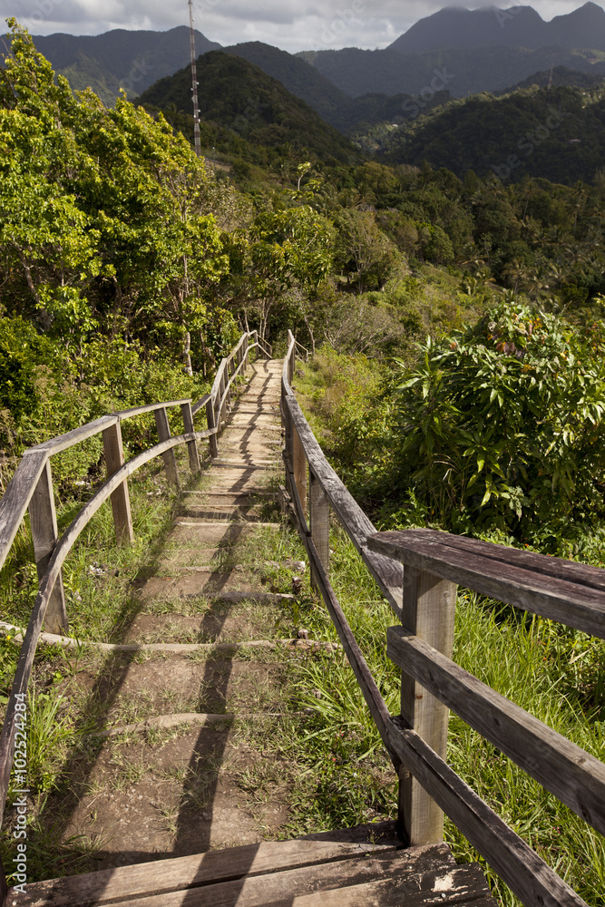 The scenic Tet Paul Nature Trail in St. Lucia is a popular attraction.