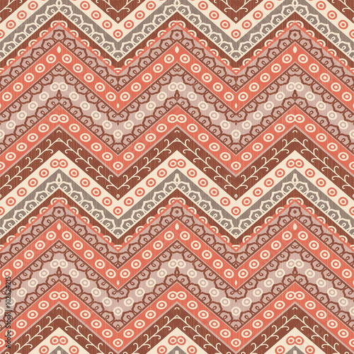 Ethnic zigzag fabric textured pattern